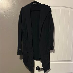 Black Hooded Cardigan